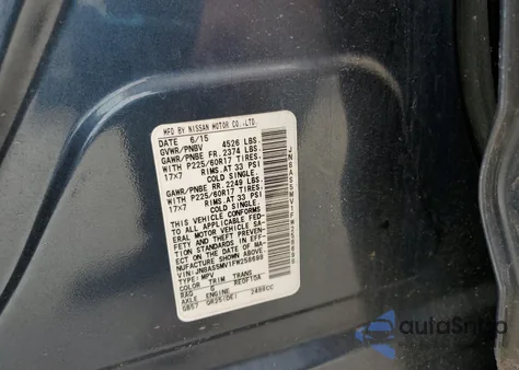 2015 Nissan Rogue Select S z USA, uszkodzony, nr VIN JN8AS5MV1FW258698